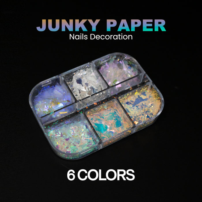 Nails Decoration - Chunky Paper | Set 6 colors