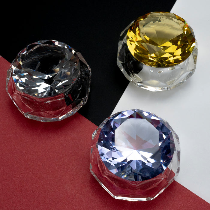 CRYSTAL LIQUID JAR - DIAMOND LID | 4 Colors