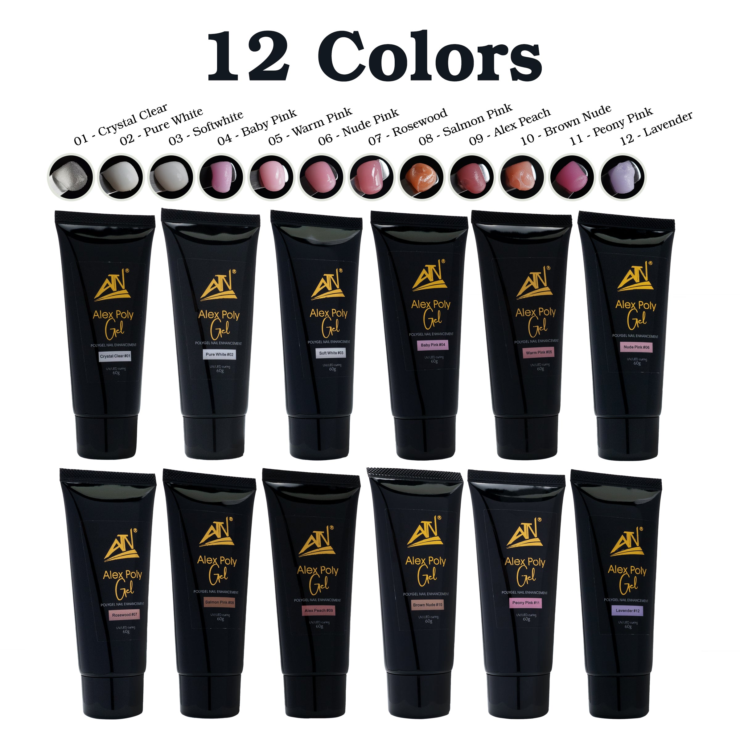 ALEX POLY GEL - 12 MÀU