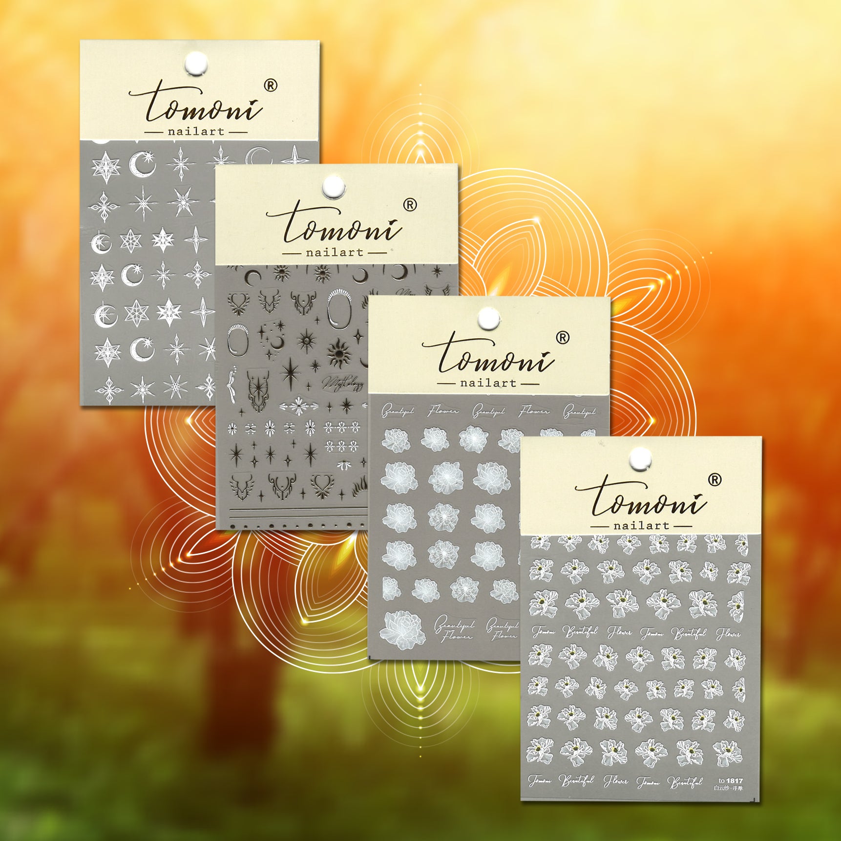 STICKER - MOON STAR FLOWER | SET 4 PCS
