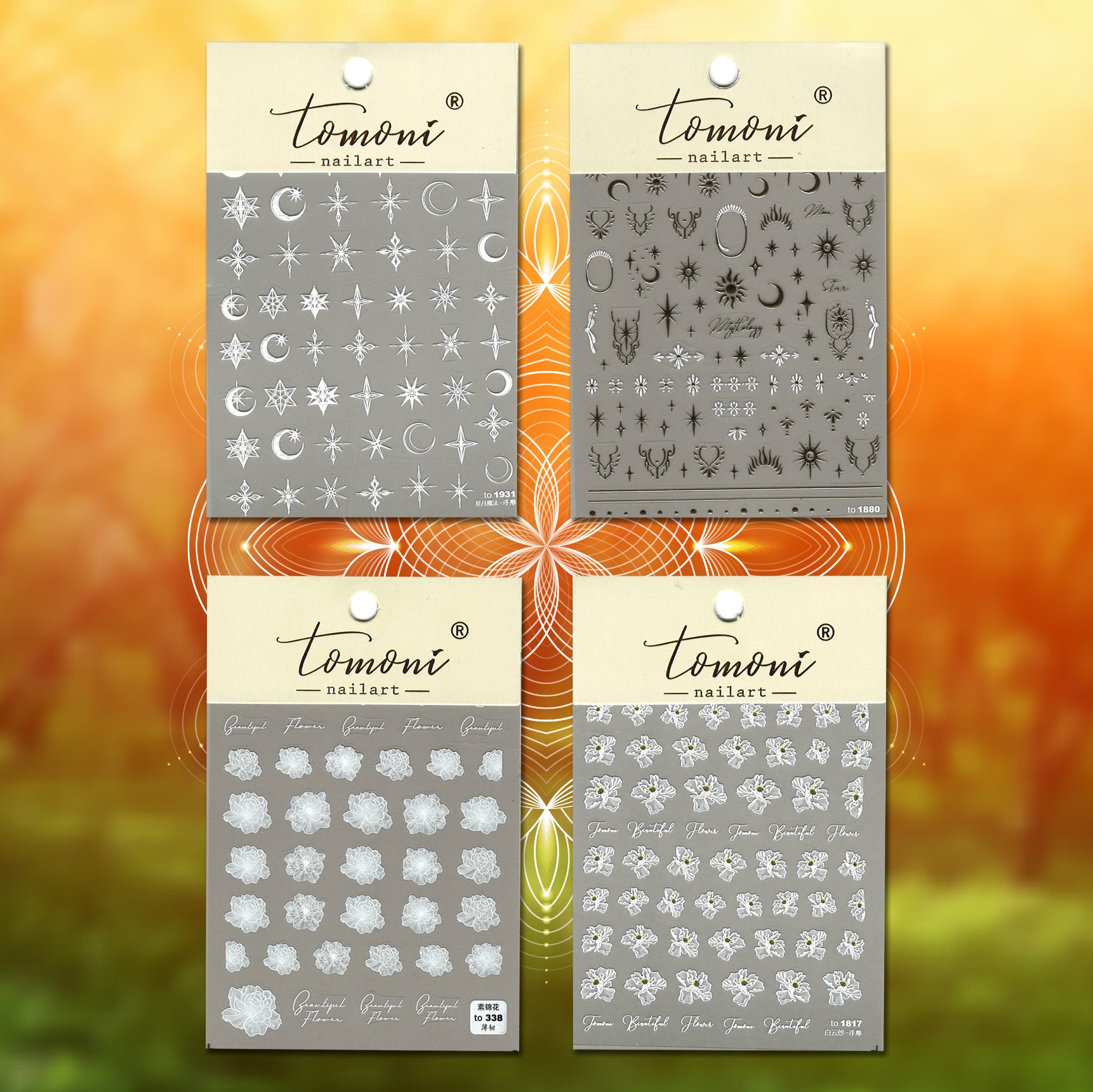 STICKER - MOON STAR FLOWER | SET 4 PCS
