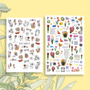 STICKER - LOVE ART & FLOWER SPRING | SET 2 PCS