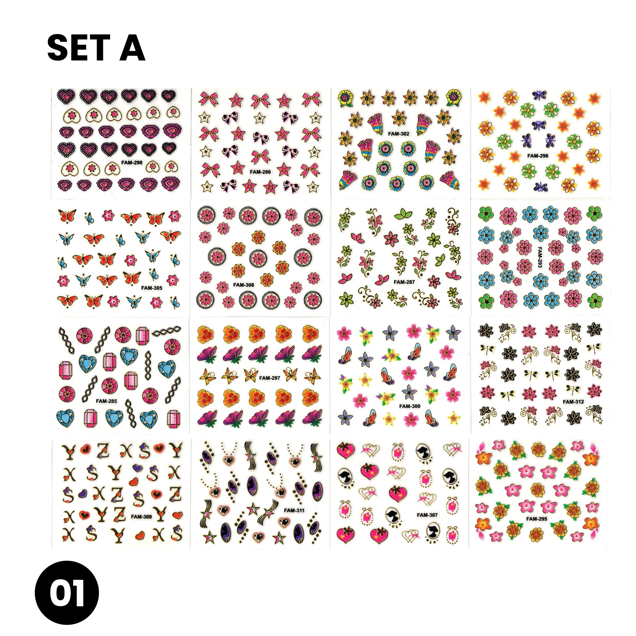 STICKER - 3D MULTIPLE DESIGN | SET 30 PCS