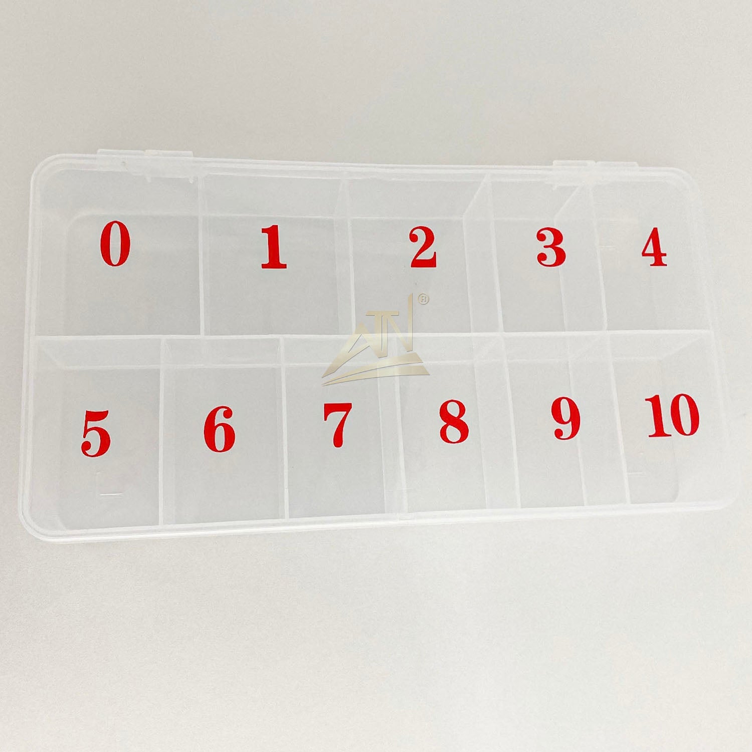 Nail Tip Storage Box (0–10 Compartments)